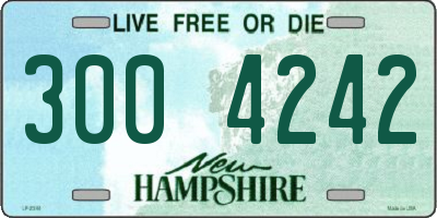 NH license plate 3004242