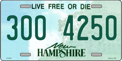 NH license plate 3004250
