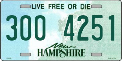 NH license plate 3004251