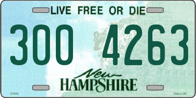 NH license plate 3004263