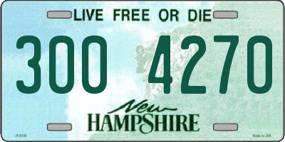 NH license plate 3004270
