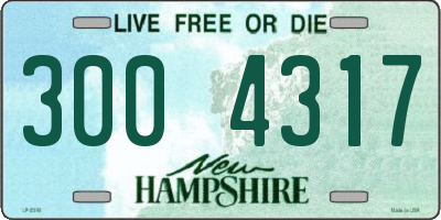 NH license plate 3004317