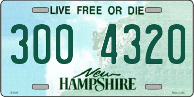 NH license plate 3004320