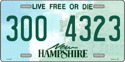 NH license plate 3004323