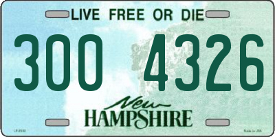 NH license plate 3004326