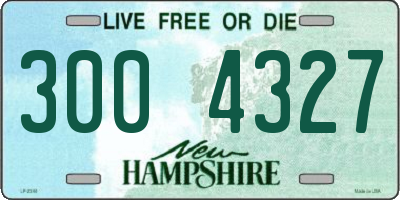 NH license plate 3004327