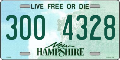 NH license plate 3004328