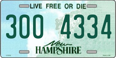 NH license plate 3004334