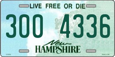 NH license plate 3004336