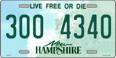 NH license plate 3004340
