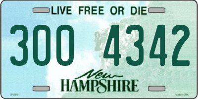 NH license plate 3004342