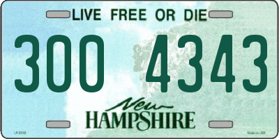 NH license plate 3004343