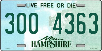 NH license plate 3004363
