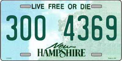 NH license plate 3004369