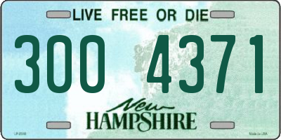 NH license plate 3004371