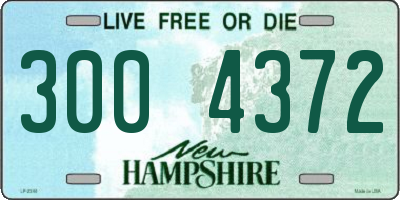NH license plate 3004372