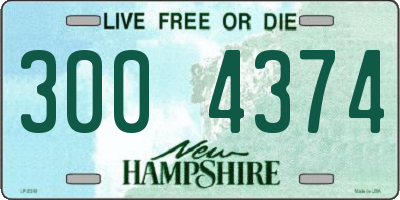 NH license plate 3004374