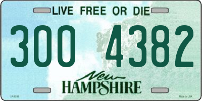 NH license plate 3004382