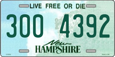 NH license plate 3004392