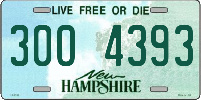 NH license plate 3004393