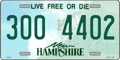 NH license plate 3004402