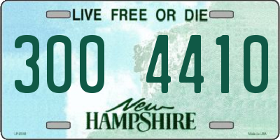 NH license plate 3004410