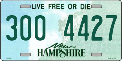 NH license plate 3004427