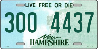 NH license plate 3004437
