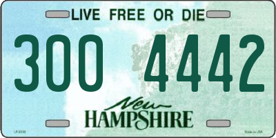 NH license plate 3004442