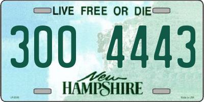 NH license plate 3004443
