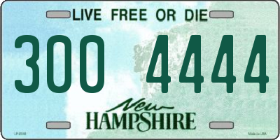 NH license plate 3004444