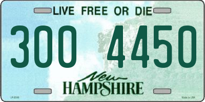 NH license plate 3004450