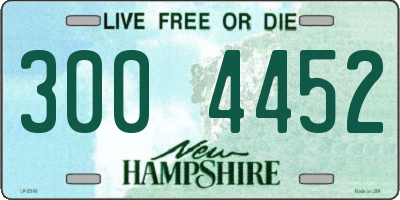 NH license plate 3004452