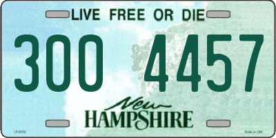 NH license plate 3004457
