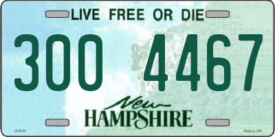 NH license plate 3004467