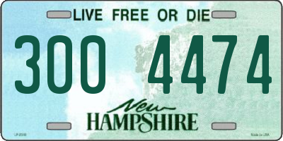 NH license plate 3004474