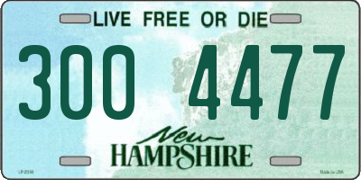 NH license plate 3004477