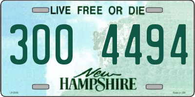 NH license plate 3004494