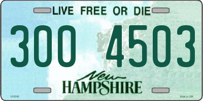 NH license plate 3004503