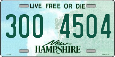NH license plate 3004504