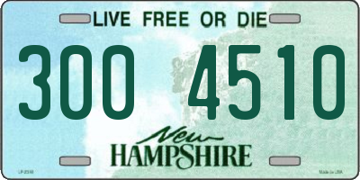 NH license plate 3004510