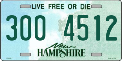 NH license plate 3004512