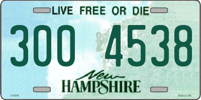 NH license plate 3004538