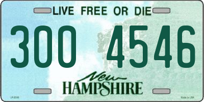NH license plate 3004546