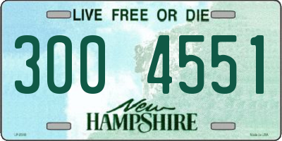 NH license plate 3004551