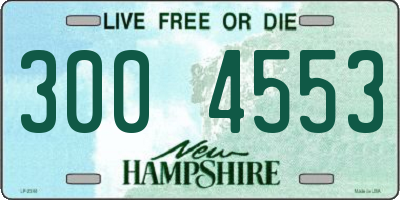 NH license plate 3004553