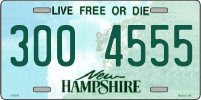 NH license plate 3004555