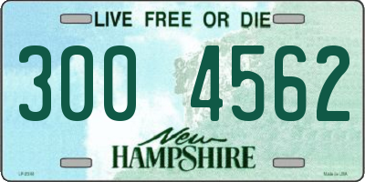 NH license plate 3004562