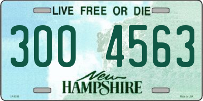 NH license plate 3004563