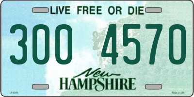 NH license plate 3004570